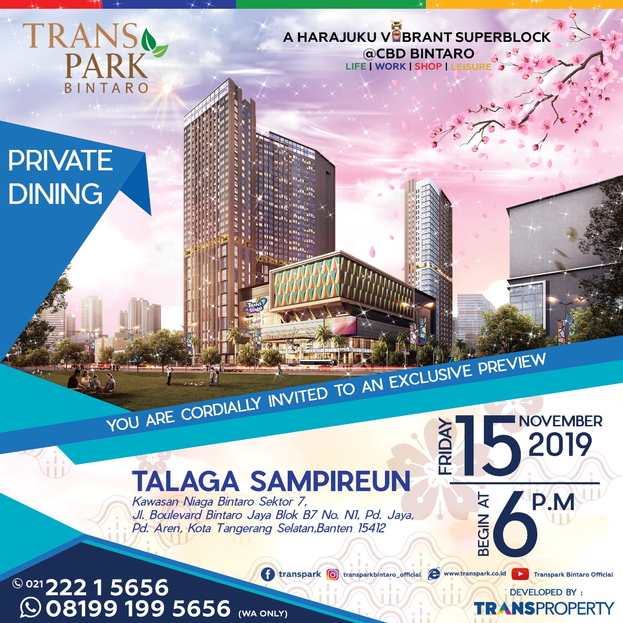 Private Dining Transpark Bintaro 15 November 2019