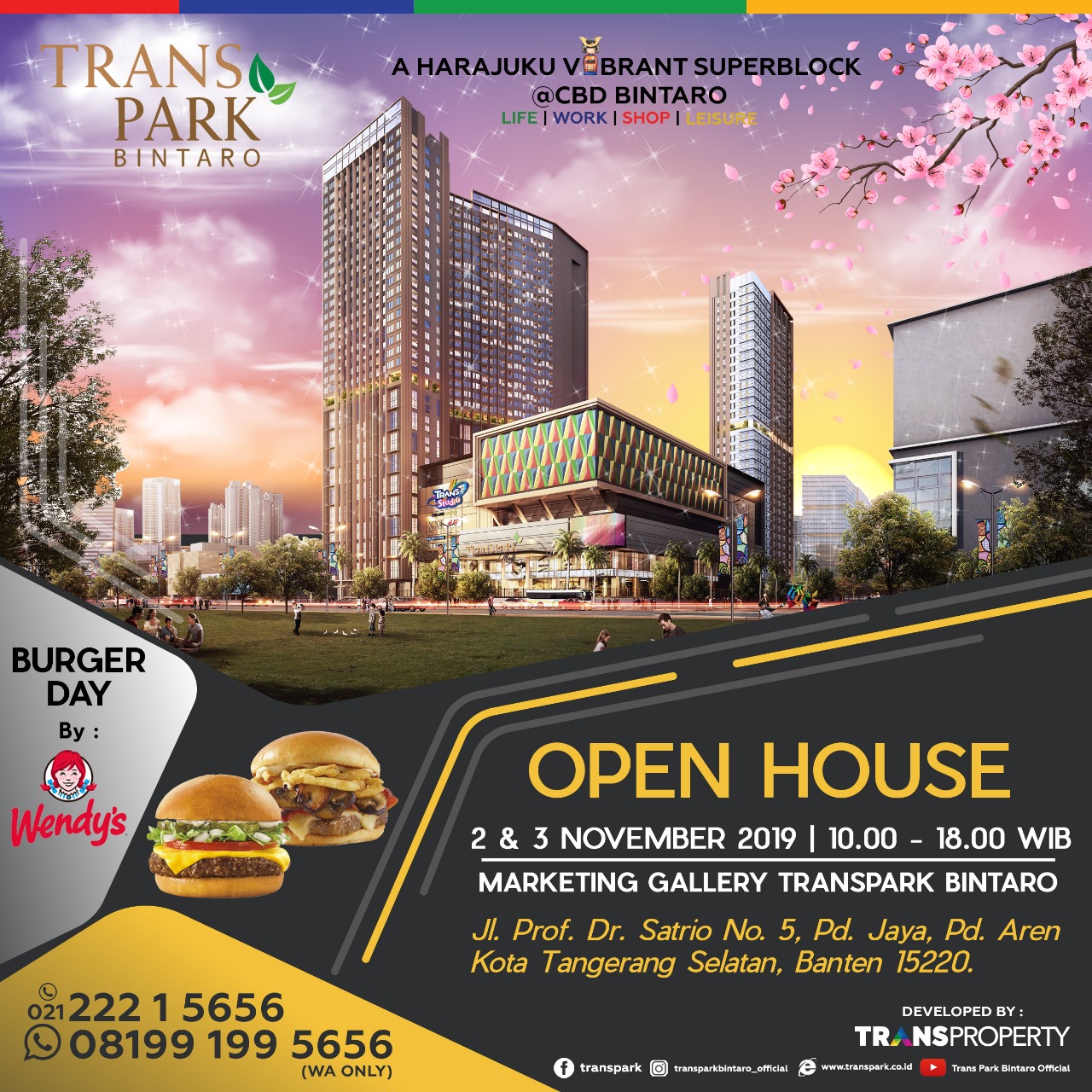 Open House Transpark Bintaro 2 & 3 November 2019