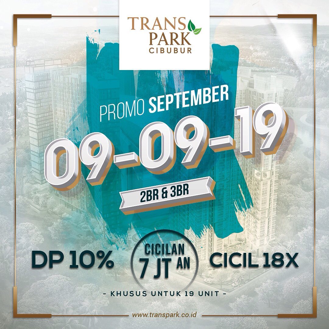Promo September 2BR & 3BR Transpark Cibubur