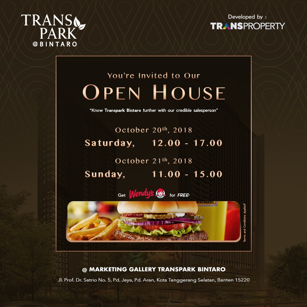 Open House Transpark Bintaro Get Wendys