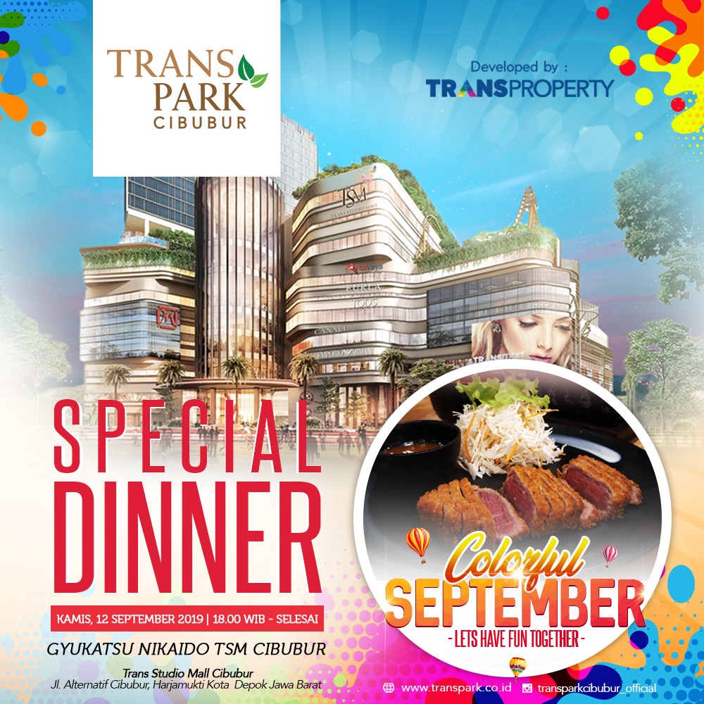 Special Dinner 12 September 2019 Transpark Cibubur
