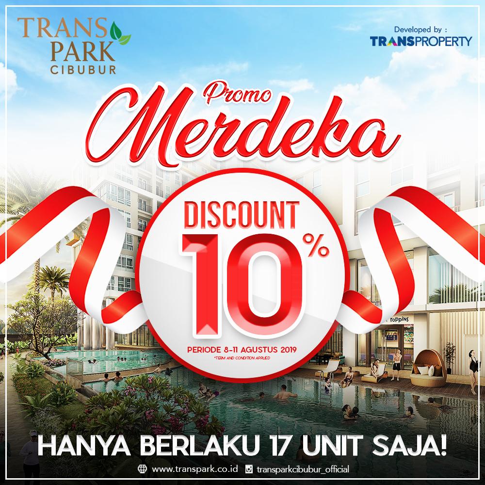 Promo Merdeka Discount 10% Transpark Cibubur