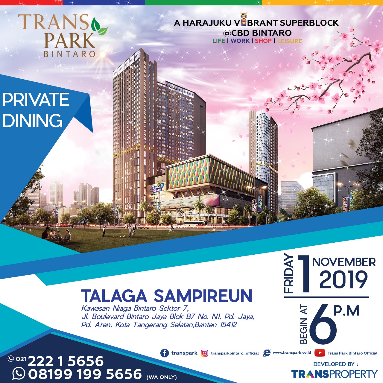 Private Dining Transpark Bintaro 1 November 2019